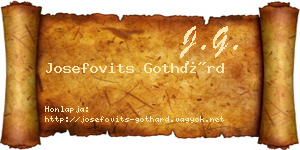 Josefovits Gothárd névjegykártya