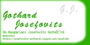 gothard josefovits business card